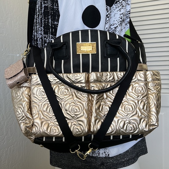 Betsey Johnson Bags Newbetsey Johnson Golden Downtown Diaper Tote
